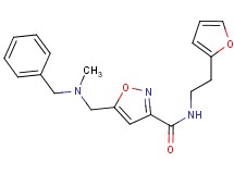 5-{[benzyl(methyl)amino]methyl}-N-[2-(2-furyl)ethyl]isoxazole-3-carboxamide