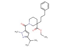 ethyl 1-[(3-isopropyl-1-methyl-1H-pyrazol-5-yl)carbonyl]-3-(3-phenylpropyl)-3-piperidinecarboxylate