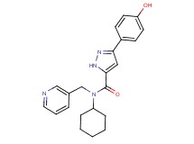 N-cyclohexyl-3-(4-hydroxyphenyl)-N-(3-pyridinylmethyl)-1H-pyrazole-5-carboxamide