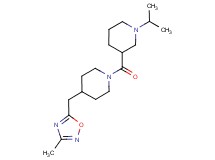 1-isopropyl-3-({4-[(3-methyl-1,2,4-oxadiazol-5-yl)methyl]-1-piperidinyl}carbonyl)piperidine