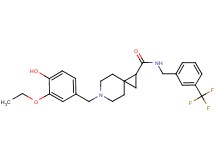 6-(3-ethoxy-4-hydroxybenzyl)-N-[3-(trifluoromethyl)benzyl]-6-azaspiro[2.5]octane-1-carboxamide