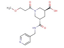 (3S*,5S*)-1-(3-methoxypropanoyl)-5-{[(4-pyridinylmethyl)amino]carbonyl}-3-piperidinecarboxylic acid