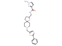 1-methyl-N-({8-[(2-phenyl-1,3-thiazol-5-yl)methyl]-1-oxa-8-azaspiro[4.5]dec-2-yl}methyl)-1H-pyrazole-3-carboxamide
