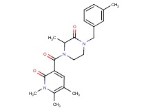 3-methyl-1-(3-methylbenzyl)-4-[(1,5,6-trimethyl-2-oxo-1,2-dihydropyridin-3-yl)carbonyl]piperazin-2-one