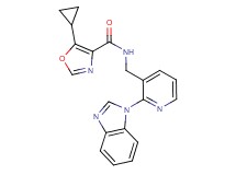 N-{[2-(1H-benzimidazol-1-yl)-3-pyridinyl]methyl}-5-cyclopropyl-1,3-oxazole-4-carboxamide