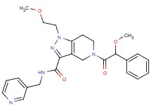1-(2-methoxyethyl)-5-[methoxy(phenyl)acetyl]-N-(3-pyridinylmethyl)-4,5,6,7-tetrahydro-1H-pyrazolo[4,3-c]pyridine-3-carboxamide