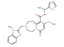 N-[1-(2-furyl)ethyl]-9-methoxy-3-[(1-methyl-1H-benzimidazol-2-yl)methyl]-7-oxo-1,2,3,4,5,7-hexahydropyrido[1,2-d][1,4]diazepine-10-carboxamide