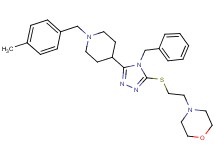 4-[2-({4-benzyl-5-[1-(4-methylbenzyl)-4-piperidinyl]-4H-1,2,4-triazol-3-yl}thio)ethyl]morpholine