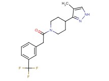 4-(4-methyl-1H-pyrazol-3-yl)-1-{[3-(trifluoromethyl)phenyl]acetyl}piperidine