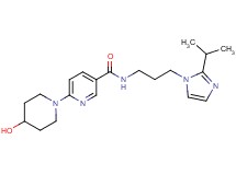 6-(4-hydroxy-1-piperidinyl)-N-[3-(2-isopropyl-1H-imidazol-1-yl)propyl]nicotinamide