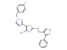 5-[1-(4-fluorobenzyl)-1H-pyrazol-3-yl]-4-methyl-N-[(3-phenyl-1H-pyrazol-4-yl)methyl]-1,3-thiazol-2-amine