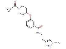 3-{[1-(cyclopropylcarbonyl)-4-piperidinyl]oxy}-N-[2-(1-methyl-1H-pyrazol-4-yl)ethyl]benzamide