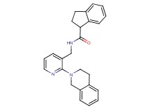 N-{[2-(3,4-dihydroisoquinolin-2(1H)-yl)pyridin-3-yl]methyl}indane-1-carboxamide