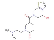 1-[2-(dimethylamino)ethyl]-N-(2-hydroxyethyl)-6-oxo-N-(1,3-thiazol-2-ylmethyl)-3-piperidinecarboxamide
