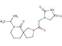1-[2-(7-isopropyl-6-oxo-2,7-diazaspiro[4.5]dec-2-yl)-2-oxoethyl]imidazolidine-2,4-dione