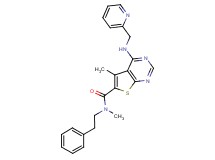 N,5-dimethyl-N-(2-phenylethyl)-4-[(2-pyridinylmethyl)amino]thieno[2,3-d]pyrimidine-6-carboxamide