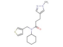 N-cyclohexyl-3-(1-methyl-1H-pyrazol-4-yl)-N-(3-thienylmethyl)propanamide