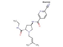 6-cyano-N-[(3R,5S)-5-[(ethylamino)carbonyl]-1-(3-methylbut-2-en-1-yl)pyrrolidin-3-yl]nicotinamide