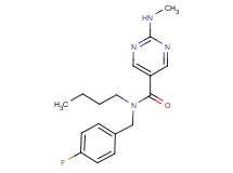 N-butyl-N-(4-fluorobenzyl)-2-(methylamino)pyrimidine-5-carboxamide