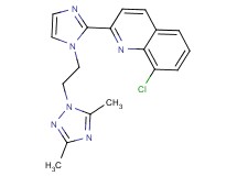 8-chloro-2-{1-[2-(3,5-dimethyl-1H-1,2,4-triazol-1-yl)ethyl]-1H-imidazol-2-yl}quinoline