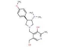 4-{[(3S*,4R*)-3-(dimethylamino)-4-(4-methoxyphenyl)pyrrolidin-1-yl]methyl}-5-(hydroxymethyl)-2-methylpyridin-3-ol