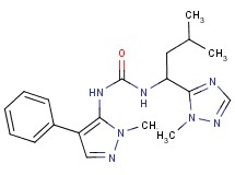 N-[3-methyl-1-(1-methyl-1H-1,2,4-triazol-5-yl)butyl]-N'-(1-methyl-4-phenyl-1H-pyrazol-5-yl)urea