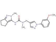 N-{[1-(3-methoxyphenyl)-1H-pyrazol-4-yl]methyl}-N-methyl-N'-(2-methyl-2,4,5,6-tetrahydrocyclopenta[c]pyrazol-3-yl)urea