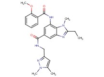 N-[(1,5-dimethyl-1H-pyrazol-3-yl)methyl]-2-ethyl-7-[(2-methoxybenzoyl)amino]-1-methyl-1H-benzimidazole-5-carboxamide