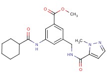 methyl 3-[(cyclohexylcarbonyl)amino]-5-({[(1-methyl-1H-pyrazol-5-yl)carbonyl]amino}methyl)benzoate