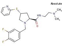 (4R)-1-(3,4-difluorobenzyl)-N-[2-(dimethylamino)ethyl]-4-(2-pyridinylthio)-L-prolinamide