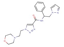 1-[2-(4-morpholinyl)ethyl]-N-[1-phenyl-2-(1H-pyrazol-1-yl)ethyl]-1H-1,2,3-triazole-4-carboxamide
