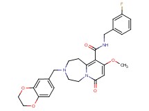3-(2,3-dihydro-1,4-benzodioxin-6-ylmethyl)-N-(3-fluorobenzyl)-9-methoxy-7-oxo-1,2,3,4,5,7-hexahydropyrido[1,2-d][1,4]diazepine-10-carboxamide