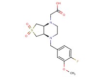 [(4aR*,7aS*)-4-(4-fluoro-3-methoxybenzyl)-6,6-dioxidohexahydrothieno[3,4-b]pyrazin-1(2H)-yl]acetic acid