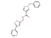 1-benzyl-N-[(3-pyridin-3-ylisoxazol-5-yl)methyl]-1H-pyrazole-4-carboxamide