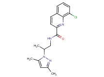 8-chloro-N-[2-(3,5-dimethyl-1H-pyrazol-1-yl)propyl]quinoline-2-carboxamide