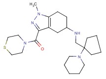 1-methyl-N-{[1-(1-piperidinyl)cyclopentyl]methyl}-3-(4-thiomorpholinylcarbonyl)-4,5,6,7-tetrahydro-1H-indazol-5-amine