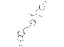 N-methyl-2-{[(2-methyl-1,3-benzothiazol-5-yl)oxy]methyl}-N-[(1-methylpyrrolidin-3-yl)methyl]-1,3-oxazole-4-carboxamide