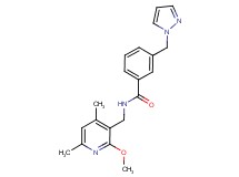 N-[(2-methoxy-4,6-dimethylpyridin-3-yl)methyl]-3-(1H-pyrazol-1-ylmethyl)benzamide