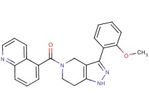 5-{[3-(2-methoxyphenyl)-1,4,6,7-tetrahydro-5H-pyrazolo[4,3-c]pyridin-5-yl]carbonyl}quinoline