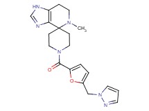 5-methyl-1'-[5-(1H-pyrazol-1-ylmethyl)-2-furoyl]-1,5,6,7-tetrahydrospiro[imidazo[4,5-c]pyridine-4,4'-piperidine]