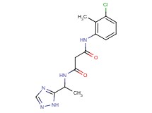 N-(3-chloro-2-methylphenyl)-N'-[1-(1H-1,2,4-triazol-5-yl)ethyl]malonamide