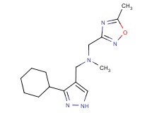 1-(3-cyclohexyl-1H-pyrazol-4-yl)-N-methyl-N-[(5-methyl-1,2,4-oxadiazol-3-yl)methyl]methanamine