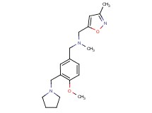 1-[4-methoxy-3-(pyrrolidin-1-ylmethyl)phenyl]-N-methyl-N-[(3-methylisoxazol-5-yl)methyl]methanamine