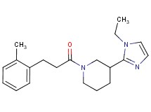 3-(1-ethyl-1H-imidazol-2-yl)-1-[3-(2-methylphenyl)propanoyl]piperidine