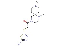 5-{[2-(1,9-dimethyl-1,4,9-triazaspiro[5.5]undec-4-yl)-2-oxoethyl]thio}-1,3,4-thiadiazol-2-amine