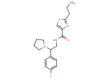 N-[2-(4-fluorophenyl)-2-(1-pyrrolidinyl)ethyl]-2-propyl-1,3-thiazole-4-carboxamide