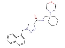 N-{[1-(4-morpholinyl)cyclohexyl]methyl}-1-(1-naphthylmethyl)-1H-1,2,3-triazole-4-carboxamide