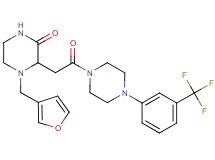 4-(3-furylmethyl)-3-(2-oxo-2-{4-[3-(trifluoromethyl)phenyl]-1-piperazinyl}ethyl)-2-piperazinone