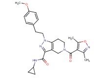 N-cyclopropyl-5-[(3,5-dimethyl-4-isoxazolyl)carbonyl]-1-[2-(4-methoxyphenyl)ethyl]-4,5,6,7-tetrahydro-1H-pyrazolo[4,3-c]pyridine-3-carboxamide