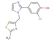 2-chloro-4-{1-[(2-methyl-1,3-thiazol-4-yl)methyl]-1H-imidazol-2-yl}phenol